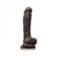 Colours Dual Density 8 inches Dark Brown Dildo Adult Sex Toys