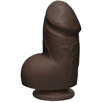 The D Fat D 6 inches With Balls Firmskyn Brown Dildo Adult Sex Toy