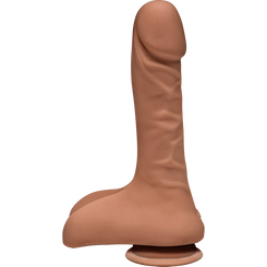 The D Super D 9 inches Dildo with Balls Caramel Tan Sex Toy