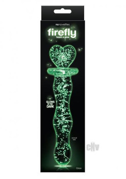 Firefly Glass Heart A Glow Clear Sex Toy