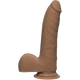 The D Realistic D 7 inches Slim Dildo with Balls Brown Adult Sex Toy