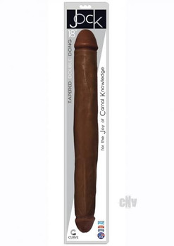 Jock Tapered Double Dong 18 Chocolate Adult Sex Toy