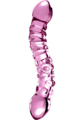 Icicles No 55 Double Sided Glass Dildo Pink by Pipedream Products