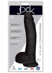 Jock Realistic Dong W/balls 10 Black Adult Sex Toy