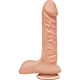 The D Super D 8 inches Dildo with Balls Vanilla Beige Adult Toy