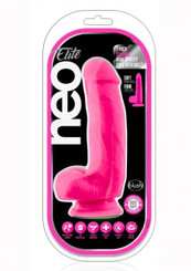 Neo Elite Dd Cock W/balls 7 Pink Adult Sex Toy