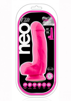 Neo Elite Dd Penis W/balls 7 Pink by Blush Novelties