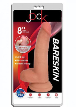 Jock Bareskin Dong W/balls 8 Vanilla by Xr Curve