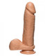 The D The Perfect D 8 inches Dildo with Balls Beige Sex Toy