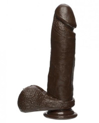 The D The Perfect D 8 inches Dildo with Balls Brown Best Adult Toys