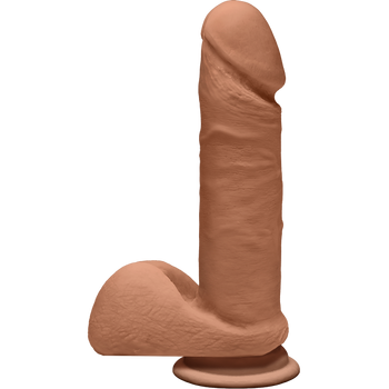 The D Perfect D 7 inches with Balls Caramel Tan Dildo Best Adult Toys