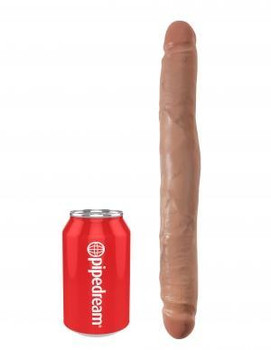 King Cock 12 inches Slim Double Dildo - Tan Adult Toys