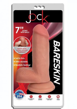 Jock Bareskin Dong W/balls 7 Vanilla by Xr Curve