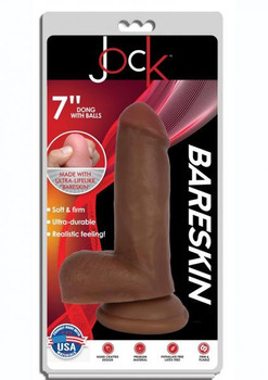Jock Bareskin Dong W/balls 7 Caramel by Xr Curve