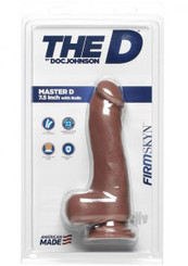 The The D Master D 7.5 Inches Dildo with Balls Firmskyn - Tan Sex Toy For Sale