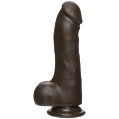 The The D Master D 7.5 Inches Dildo with Balls Firmskyn - Brown Sex Toy For Sale