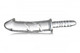 Battle Rammer Phallic Glass Thruster Dildo Clear by XR Brands - view 3