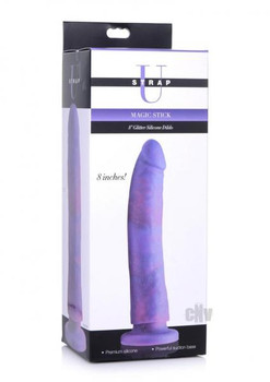 Strap U Magic Stick Glit Dildo 8 Purple by XR LLC