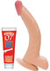 All American Whoppers 8 inches Curved Dong, Balls Beige Adult Sex Toy