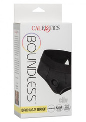 Boundless Backless Brief S/m Black by California Exotic Novelties, Llc