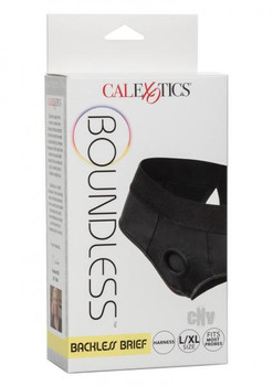 Boundless Backless Brief L/xl Black by California Exotic Novelties, Llc
