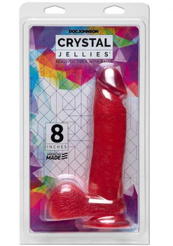 Crystal Jellies Ballsy Cocks 8 Pink Adult Toys