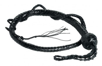 Snake whip 12 Plait 3 foot- Black Sex Toy