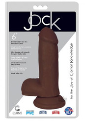 The Jock Realistic Dong W/balls 6 Chocolate Sex Toy For Sale