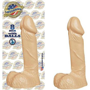 All American Lifeforms 8 Inches Dong With Balls Flesh Sex Toy