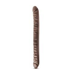 Dr Skin 18 inches Double Dildo Brown by Blush Novelties