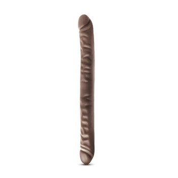 Dr Skin 18 inches Double Dildo Brown by Blush Novelties