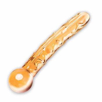 Orange Tickler Glass Dildo Sex Toy