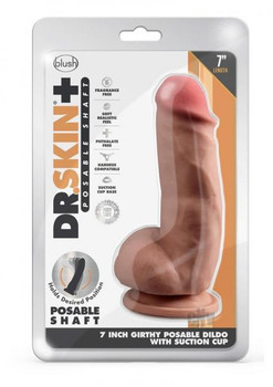 Dr Skin Plus Girth Pose Dildo 7 Caramel by Blush Novelties
