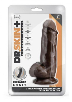 Dr Skin Plus Girth Pose Dildo 7 Choco Adult Toy