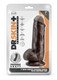Dr Skin Plus Girth Pose Dildo 7 Choco by Blush Novelties