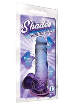 Shades Gradient Dong Jelly Med Blu/vio Best Sex Toy