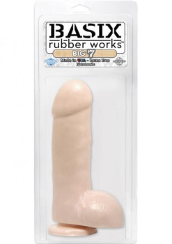 Basix Big 7 With Suction Cup 7 Inch Flesh Adult Toy