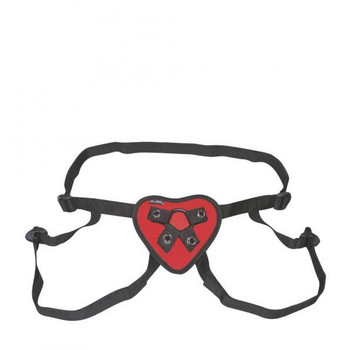 Lux Fetish Red Heart Strap On Harness O/S by Electric Eel Inc