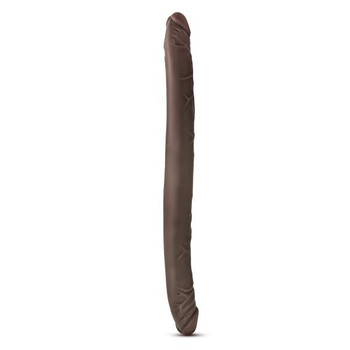 Dr Skin 16 inches Double Dildo Chocolate Brown by Blush Novelties