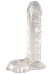 Crystal Jellies Ballsy Super C*ck 7 Inch - Clear Sex Toys