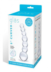 Curved Glass Beaded Dildo 5 by Hustler