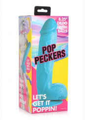 Pop Peckers Dildo W/balls 8.25 Blue by XR LLC