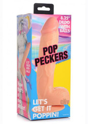 The Pop Peckers Dildo W/balls 8.25 Light Sex Toy For Sale
