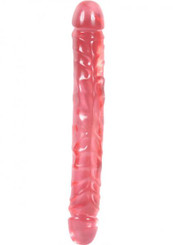 Jellies Jr Double Dong 12 Inch - Pink by Doc Johnson