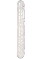 The Jellies Jr 12 inches Double Dong - Clear Sex Toy For Sale