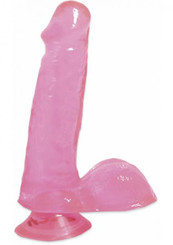 Basix Dong With Suction Cup 6 Inches Pink
