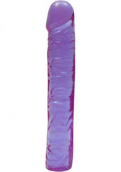 The Crystal Jellies 10in Classic Dildo - Purple Sex Toy For Sale