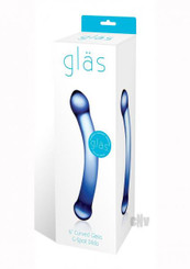 Curved Glass G-spot Dildo Blue 6 by Hustler