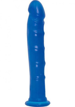 Jelly Jewels Dong With Suction Cup 8 Inch - Blue Sex Toy