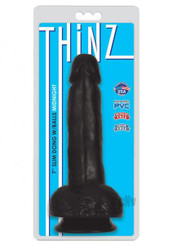 Thinz Slim Dong W/balls 7 Black Adult Sex Toy